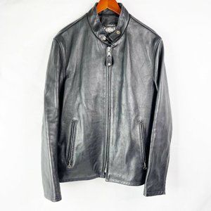 Schott Cowhide Racer Leather Jacket Motorcycle